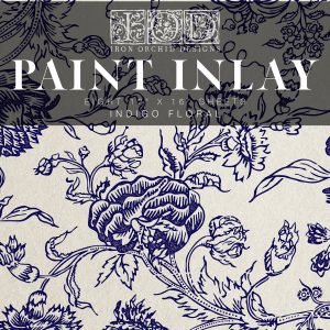 Indigo Floral Paint Inlay 12x16 Pad